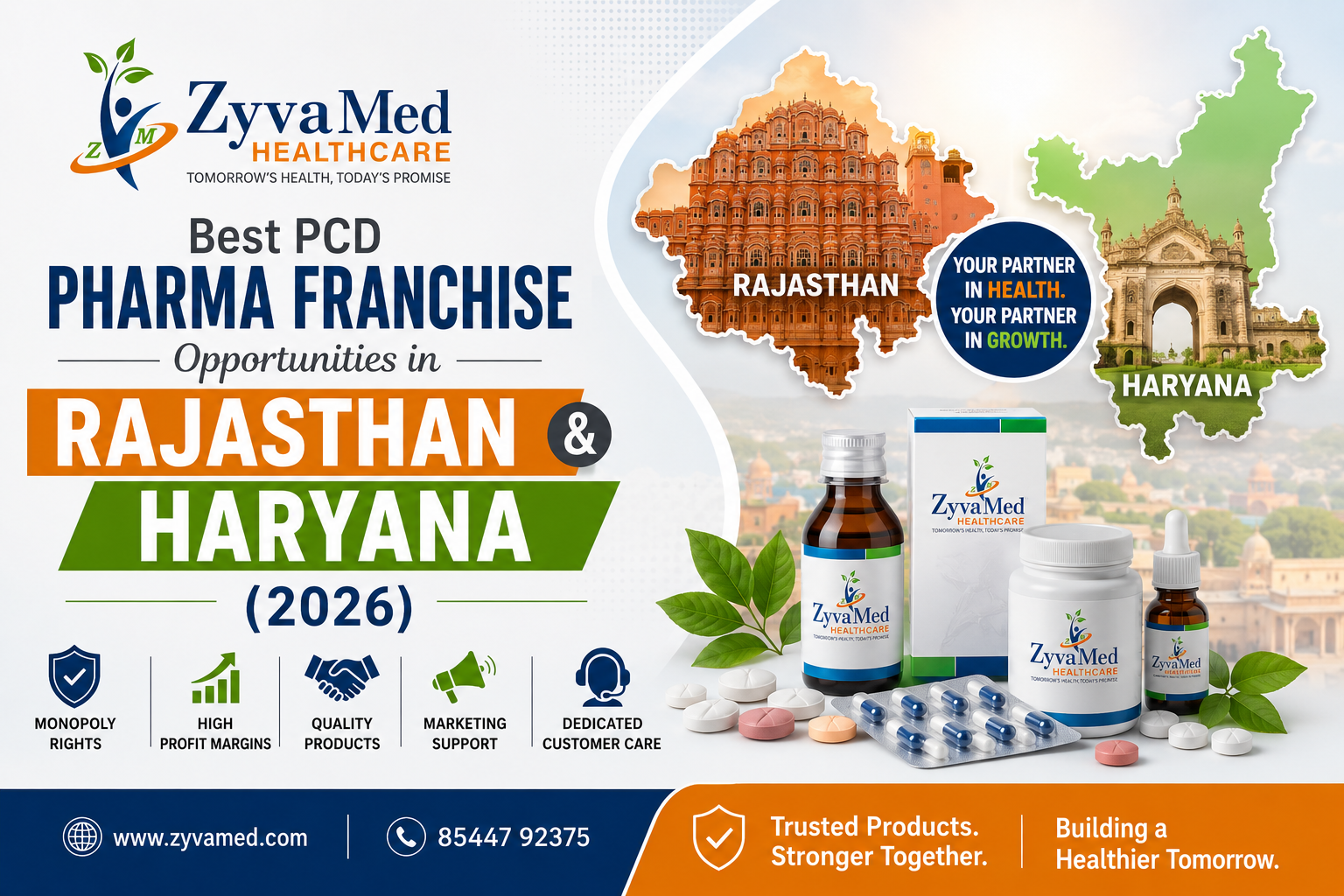 Looking for the best PCD Pharma Franchise in Rajasthan and Haryana?